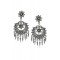 Ethnic Silver Oxide Color Brass Gold Plated Fashion Earrings -716588910