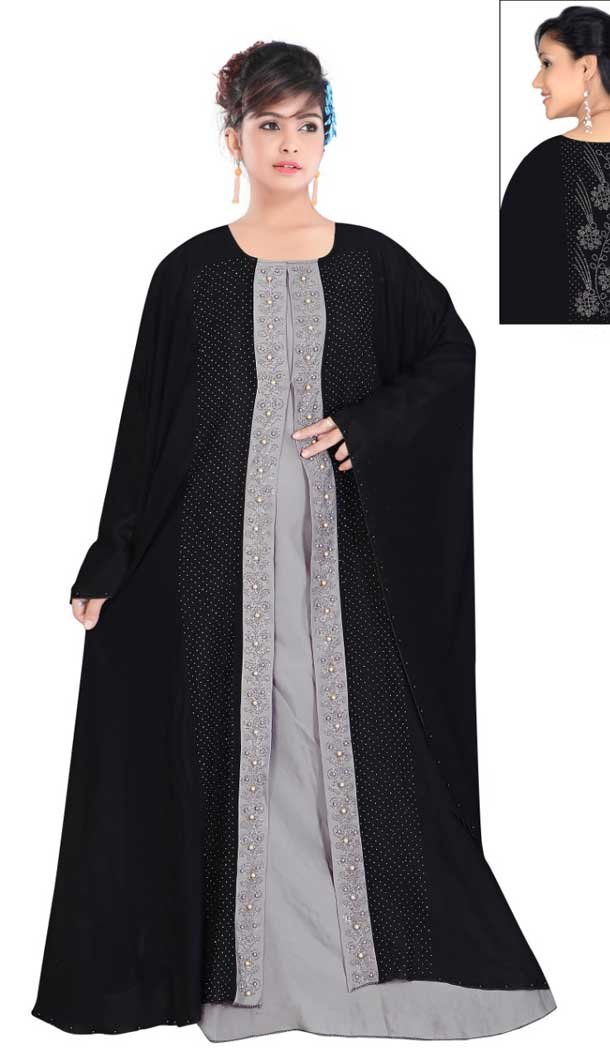 Charming Black Color Nida Fabric Readymade Pakistani Women Burqa -EV538671287