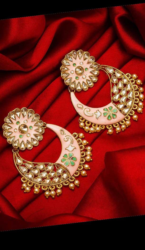 Chic Pink Color Alloy Imitation Fashion Earring -758393578