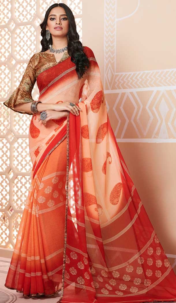 chiffon digital printed work saree surat chiffon digital printed work saree surat