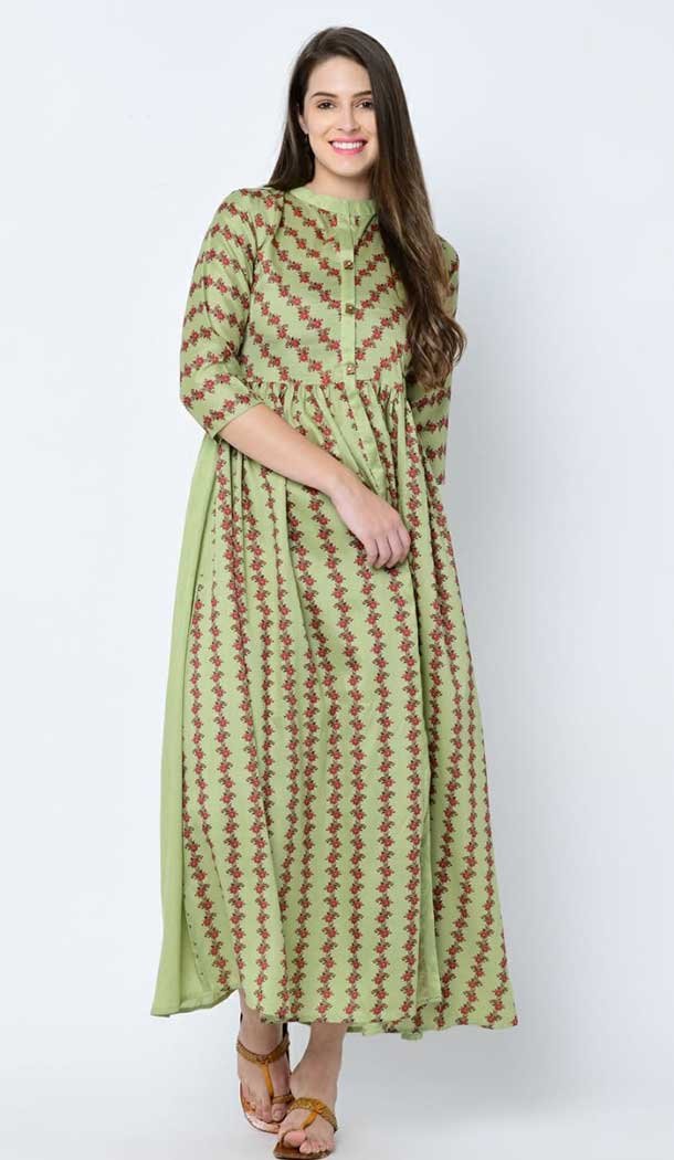 alluring pista color art silk readymade casual wear kurti -729290267 alluring pista color art silk readymade casual wear kurti -729290267