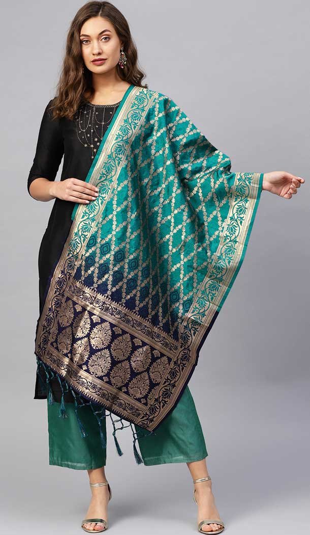 Ravishing Multi Color Banarasi Silk Designer Dupatta -743591974 Ravishing Multi Color Banarasi Silk Designer Dupatta -743591974