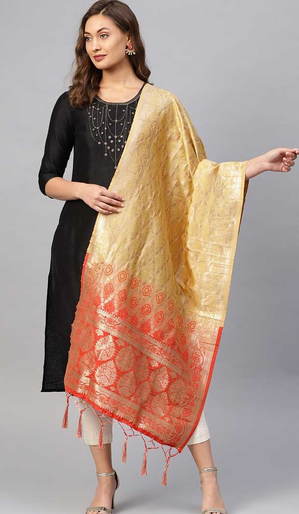 Attractive Multi Color Banarasi Silk Designer Dupatta -743591975 Attractive Multi Color Banarasi Silk Designer Dupatta -743591975