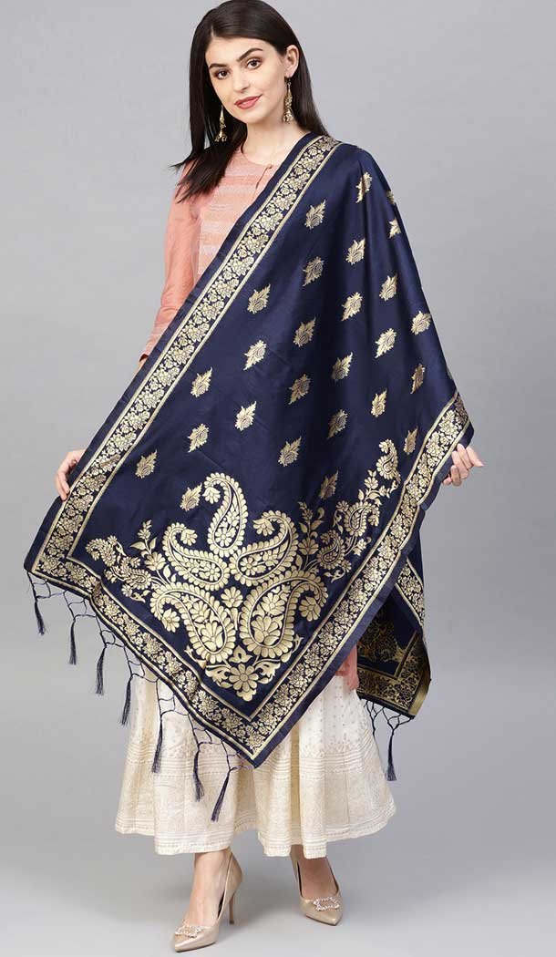 Charming Navy Blue Color Banarasi Silk Designer Dupatta -743591985 Charming Navy Blue Color Banarasi Silk Designer Dupatta -743591985