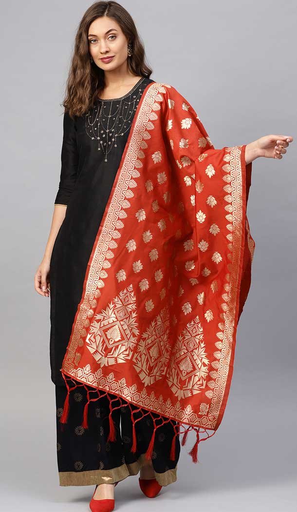 Ravishing Red Color Banarasi Silk Designer Dupatta -743591993 Ravishing Red Color Banarasi Silk Designer Dupatta -743591993