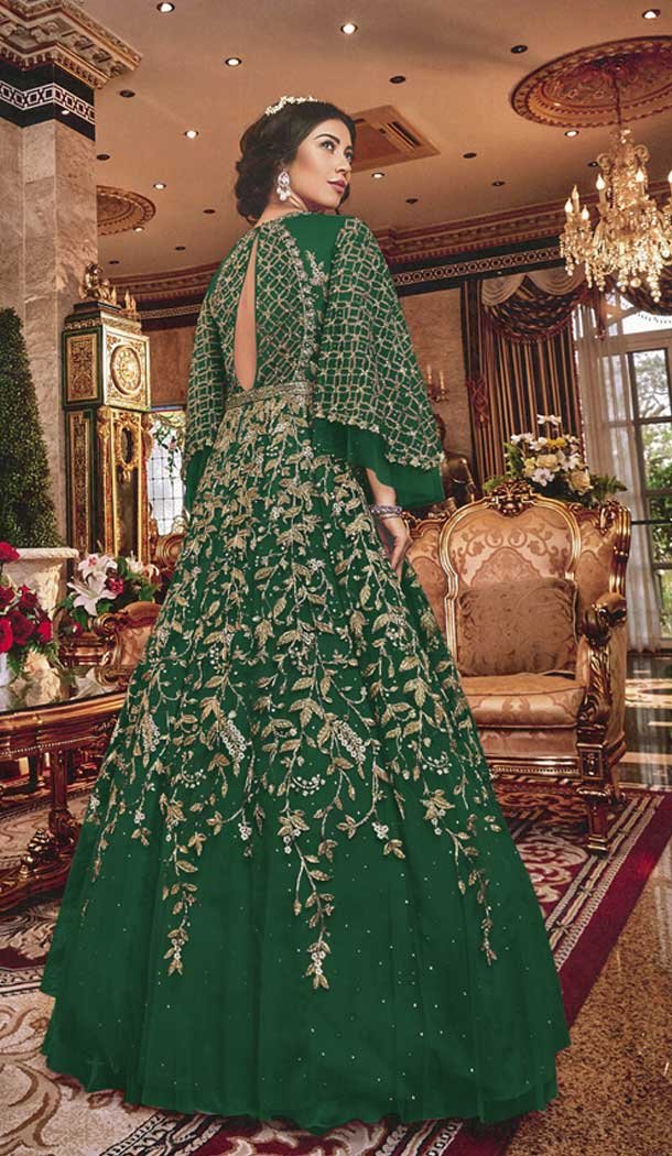Green Color Soft Net Designer Pakistani Wedding Salwar Kameez -fz6765452