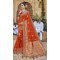 Chic Orange Color Satin Jacquard Silk Designer Treitional Wear Saree -77817610