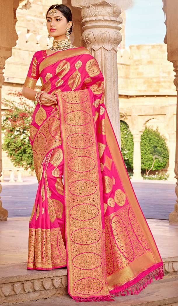 designer banarasi silk check plus size saree -804098145 designer banarasi silk check plus size saree -804098145