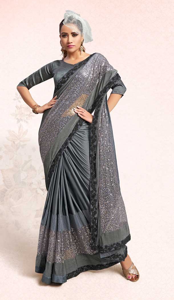 Buy GoSriKi Women's Beige Color Art Silk Plain Saree With Blouse Piece  (Beige_Free Size) at Amazon.in