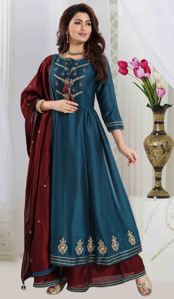 diwali special readymade palazzo salwar kameez online 815999339 Heena Style