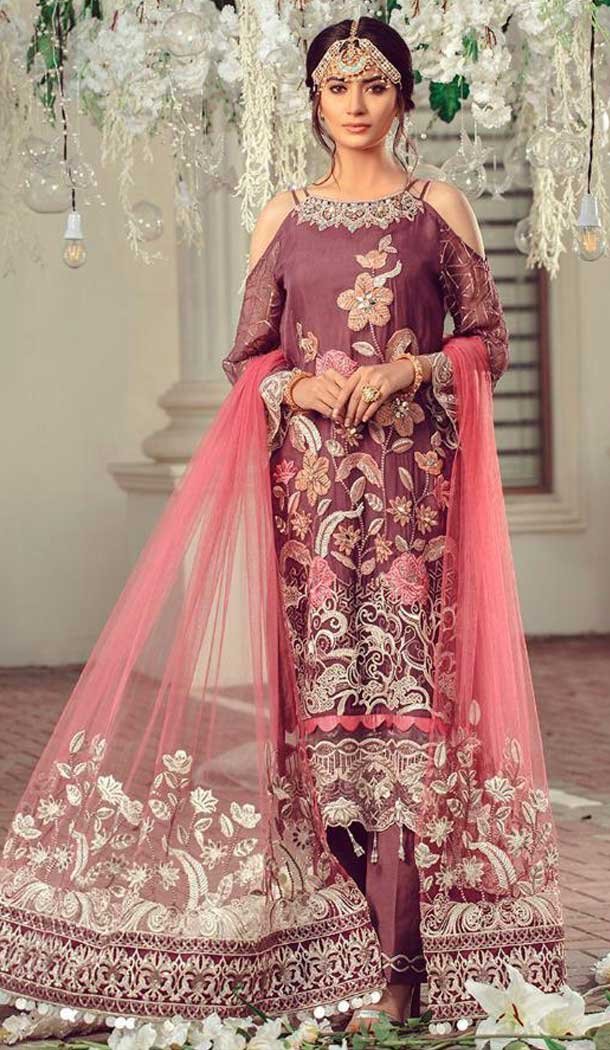 Maroon Color Georgette Heavy Designer Pakistani Style Salwar Suit -8389101424