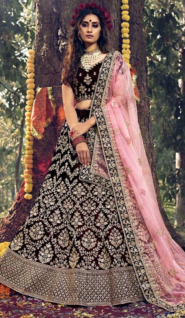 Lehenga Choli Blouse Designs Boat Neck Bridal Lehenga Lehenga