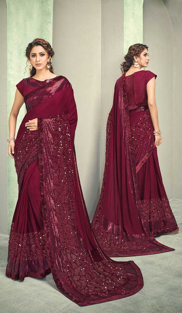 ready to wear party wear saree