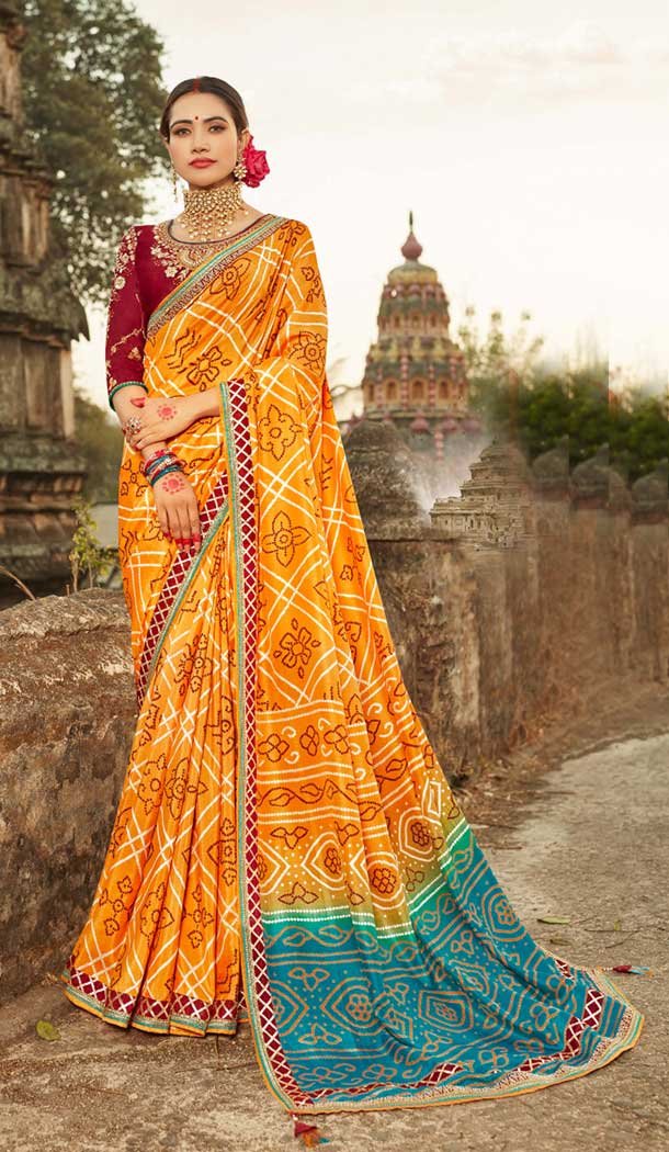 Yellow Color Dola Silk Designer Traditional Wear Saree For Women -8801105189