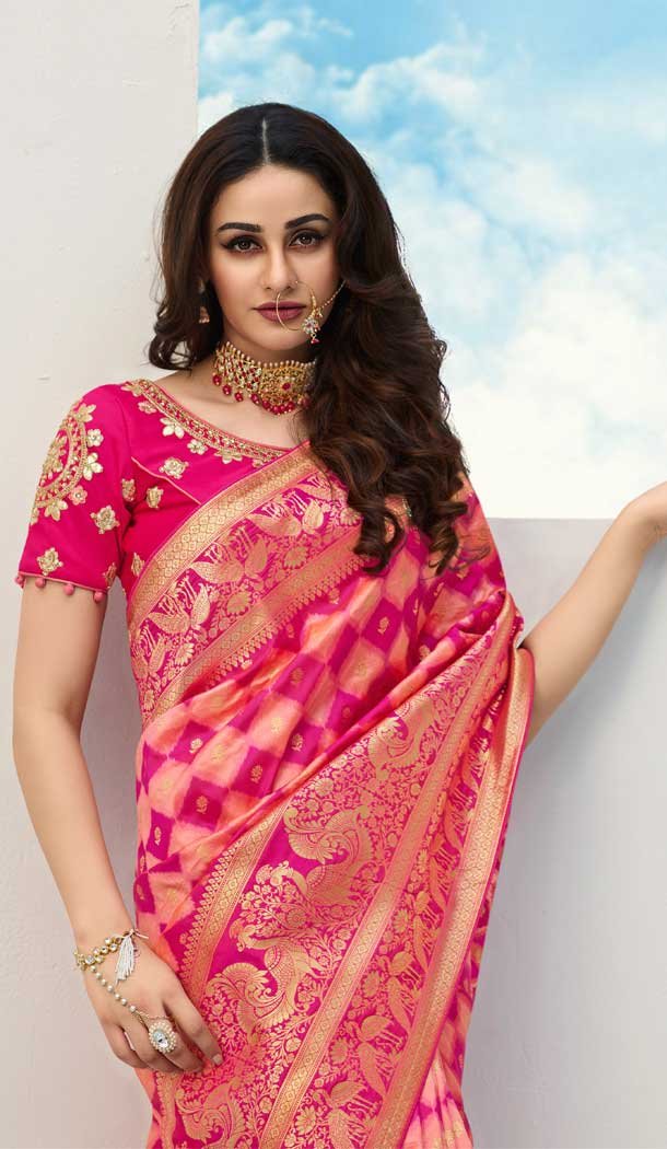Exquisite Multi Color Banarasi Silk Heavy Designer Traditional Wear Saree -9629113039