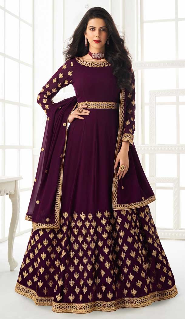 Wine Color Net Heavy Designer Bridal Pakistani Salwar Suit -9965116656