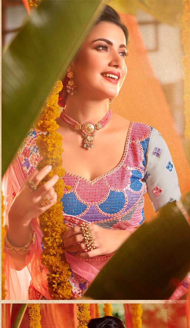 Grey Color Pure Organza Heavy Designer Bridal Wedding Wear Lehenga Choli -115118129