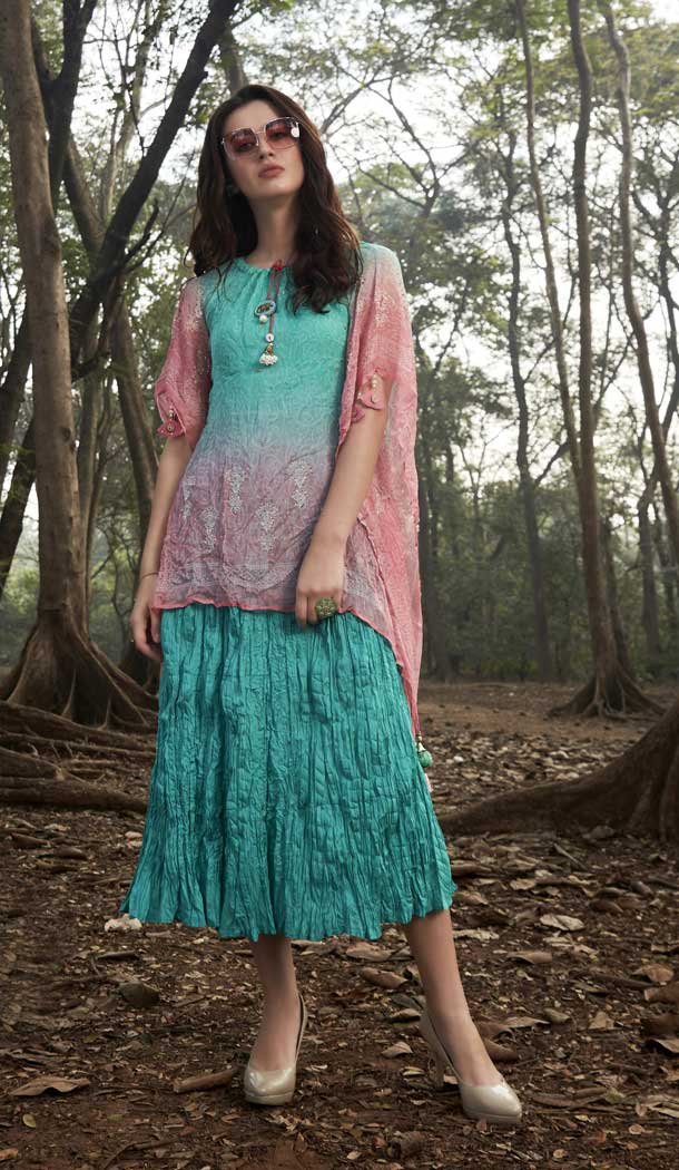 Sea Green Color Ryon Silk Readymade Traditional Party Wear Gown Dress -88217065