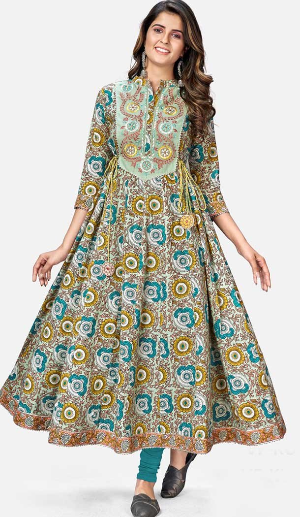 Scintillating Multi Color Cotton Designer Casual Party Wear Readymade Kurti -562122282