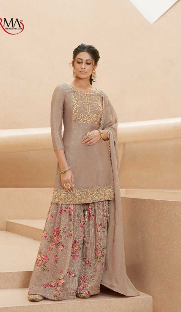 Grey Color Pure Muslin Designer Festive Wear Pakistani Salwar Suit -1371129470