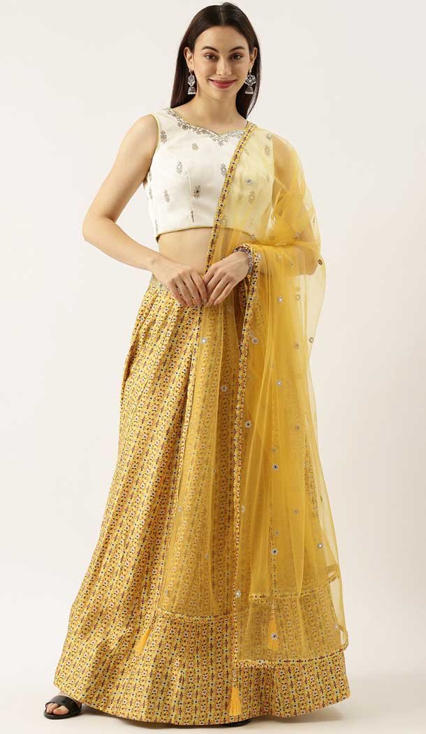 Buff Color Georgette Designer Heavy Festive Party Wear Lehenga Choli -1788133125