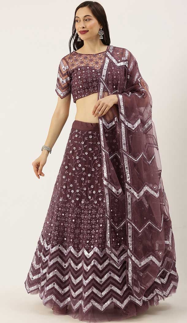 Byzantium Color Net Designer Heavy Mehendi Sangeet Wear Lehenga Choli -789133142