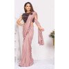 Baby Pink Color Imported Silk Lycra Ready to Wear Fancy Party Wear Saree -1796133233