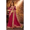 Rani Pink Color Chanderi Silk Classic Casual Office Wear Saree-2171136809