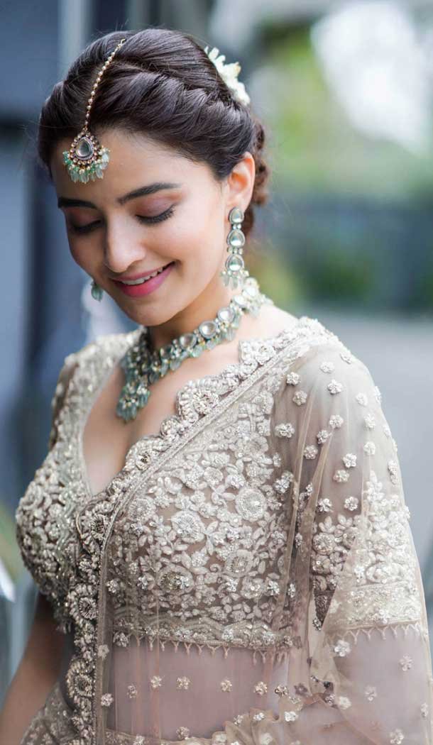 Beige Color Heavy Butterfly Net Designer Plus Size Women Lehenga Choli -3570148154