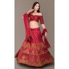 Maroon Color Banglory Silk Designer Party Wear Women Lehenga Choli -3784149666