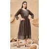 Ethnic Brown Color Heavy Rayon Party Wear Readymade Plus Size Kurtis -3918150497