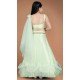 Light Green Color Heavy Net Handwork With Kids Girls Party Wear Lehenga Choli -4471154842