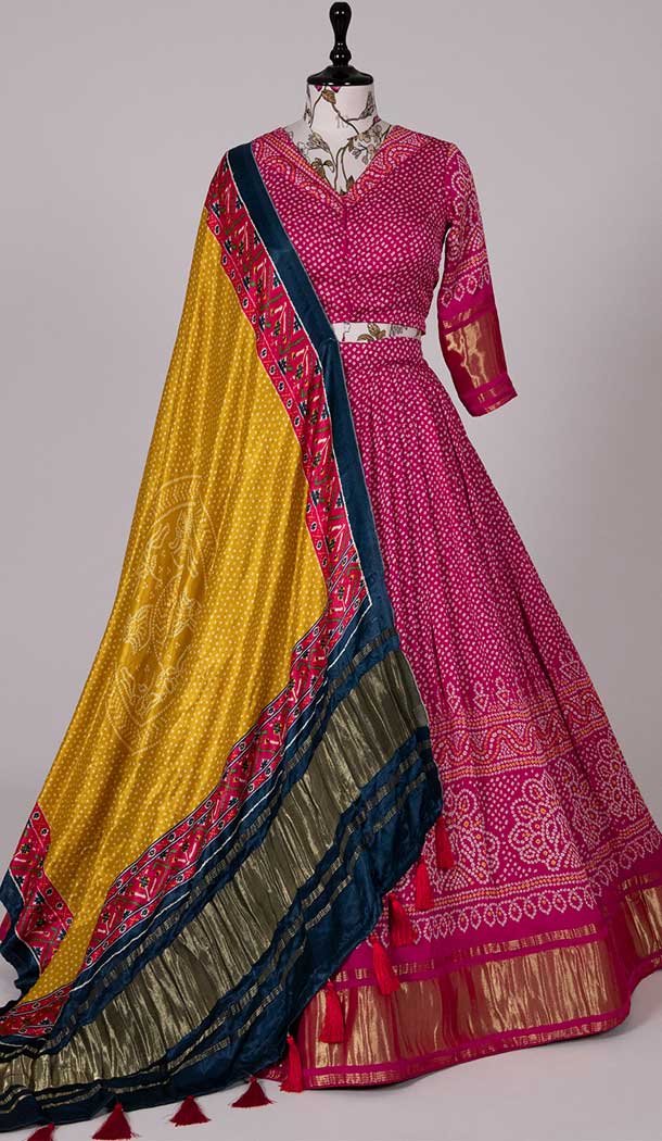 Rani Color Gaji Silk Digital Print Work Function Wear Lehenga Choli -5078159662