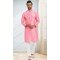 Pink Color Silk Embroidery Work Function Wear Men's Kurta Pajama -5093159809