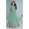 Sky Color Faux Georgette Thread Work Anarkali Style Salwar Kameez -5389161781