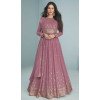 Purple Color Faux Georgette Thread Work Anarkali Style Salwar Kameez -5389161782