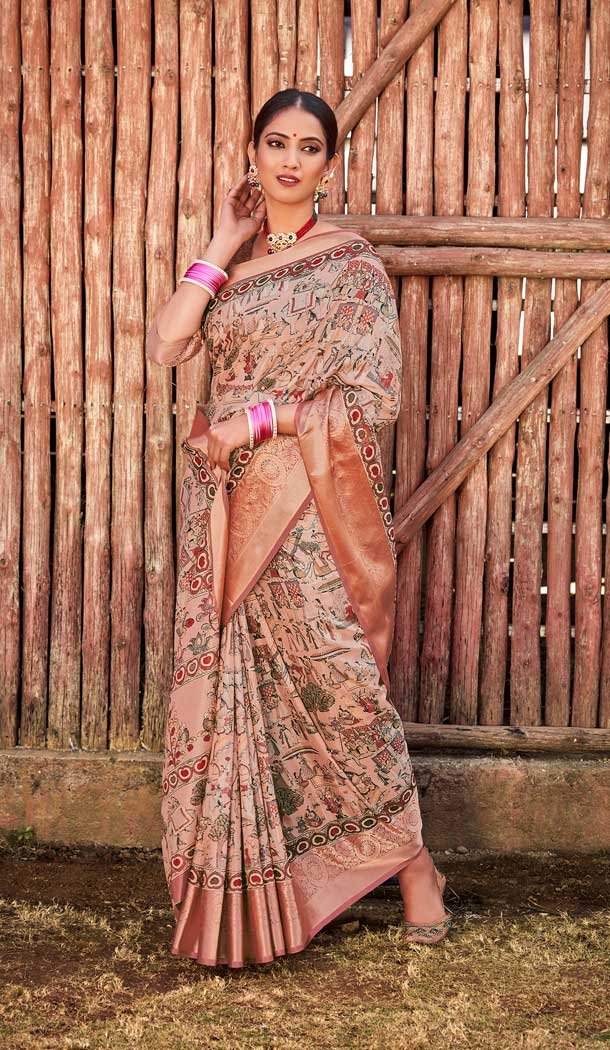 Pink Color Silk Digital Print Work Casual Party Wear Saree -54775162353 Pink Color Silk Digital Print Work Casual Party Wear Saree -54775162353
