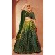 Green Color Velvet Embroidery Designer Sangeet Wear Lehenga Choli -5511162565