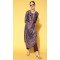 Purple Color Chinon Printed Work Readymade Kurti With Dhoti And Jacket -5731164202