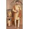 Beige Color Banarasi Silk Self Work Wedding Wear Men's Designer Sherwani -6019166420