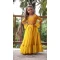 Yellow Color Fox Georgette Heavy Embroidered Work Kids Girl Gown -6217168047