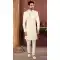 Wonderful Ivory Color Silk Designer Men's Wear Indo-Western Plus Size Shewani -6357169031
