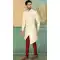 Lemon Yellow Color Jacquard Designer Men's Wear Indo-Western Plus Size Shewani -6357169033