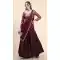 Fascinating Wine Color Satin Silk Stone Work Women Party Wear Plus Size Lehenga Choli -6388169278