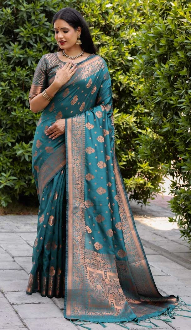 Soft Silk Weaving Work Purple Color Tradtional Party Wear Women Saree -6395169311