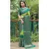 Unique Green Color Pure Bandhej Silk Zari Weaving Work Designer Party Wear Saree -6432169620