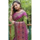Green & Purple Color Pure Bandhej Silk Zari Weaving Work Designer Party Wear Saree -6432169623