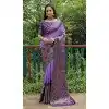 Lavender Color Pure Bandhej Silk Zari Weaving Work Designer Party Wear Saree -6432169624