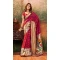 Pure Paithani Silk Zari Weaving Work Burgundy Color Party Women Saree -6532170369