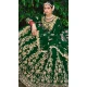 Embroidery Heavy Velvet Bridal Wear Women Lehenga Green Color -6535170399